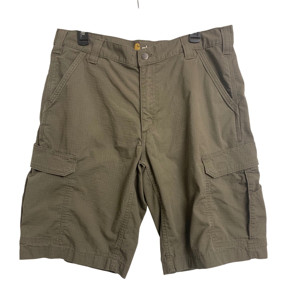Carhartt Force Broxton‎ Cargo Shorts  36 Relaxed Fit Olive Green Ripstop